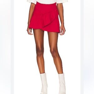 Mother the minx ribbon red mini skirt size 26